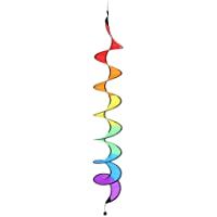 Los mejores  - iFCOW Molino de viento en espiral- plegable- 140 cm- diseño de arco iris en espiral